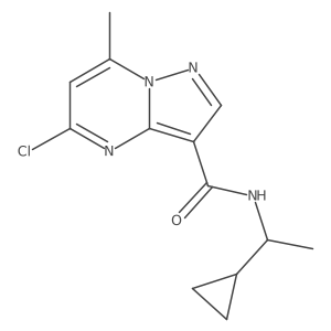 5-chloro-N-(1-cyclopropylethyl)-7-methylpyrazolo[1,5-a]pyrimidine-3-carboxamide Structure