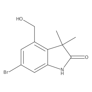 6-Bromo-1,3-dihydro-4-(hydroxymethyl)-3,3-dimethyl-2H-indol-2-one Structure