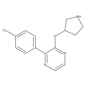 2-(4-Chlorophenyl)-3-(pyrrolidin-3-yloxy)pyrazine结构式