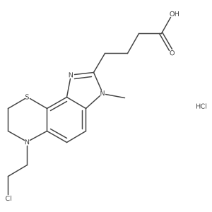 4-(6-(2-Chloroethyl)-3-methyl-3,6,7,8-tetrahydroimidazo[4',5':5,6]benzo[1,2-b][1,4]thiazin-2-yl)butanoic Acid Hydrochloride结构式