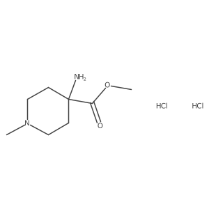Methyl 4-amino-1-methylpiperidine-4-carboxylate 2HCl结构式