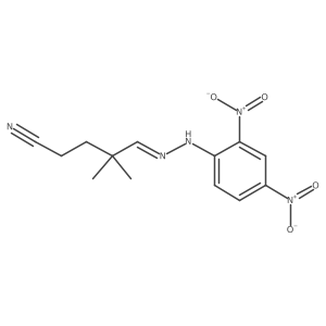 Glutaraldehydonitrile, 4,4-dimethyl-, (2,4-dinitrophenyl)hydrazone结构式