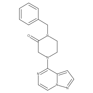 1-Benzyl-4-{pyrazolo[1,5-a]pyrazin-4-yl}piperazin-2-one Structure
