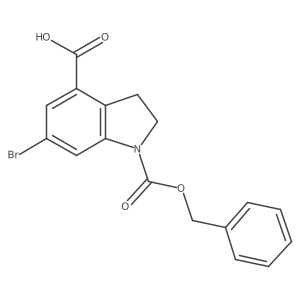 1-[(benzyloxy)carbonyl]-6-bromo-2,3-dihydro-1H-indole-4-carboxylic acid Structure