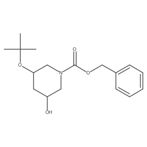 benzyl (3R,5S)-3-(tert-butoxy)-5-hydroxypiperidine-1-carboxylate结构式