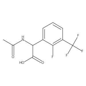 2-Acetamido-2-[2-fluoro-3-(trifluoromethyl)phenyl]acetic acid Structure