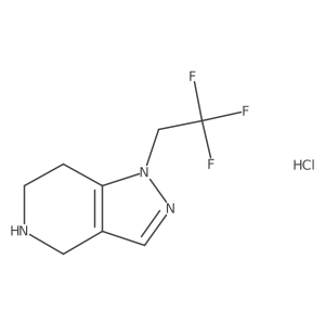 1-(2,2,2-trifluoroethyl)-1H,4H,5H,6H,7H-pyrazolo[4,3-c]pyridine hydrochloride Structure
