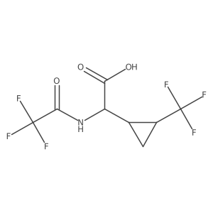 2-(2,2,2-Trifluoroacetamido)-2-[2-(trifluoromethyl)cyclopropyl]acetic acid结构式