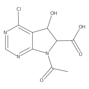 7-acetyl-4-chloro-5-hydroxy-5H,6H,7H-pyrrolo[2,3-d]pyrimidine-6-carboxylic acid结构式