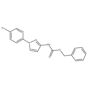 benzyl N-[1-(5-bromopyridin-2-yl)-1H-pyrazol-3-yl]carbamate Structure