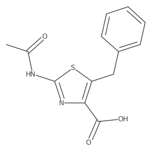 5-Benzyl-2-acetamido-1,3-thiazole-4-carboxylic acid结构式