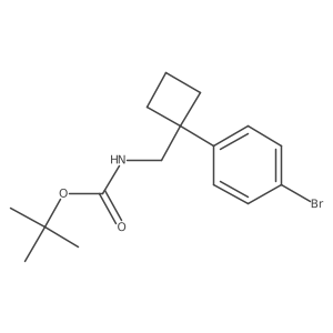 tert-butyl N-{[1-(4-bromophenyl)cyclobutyl]methyl}carbamate Structure
