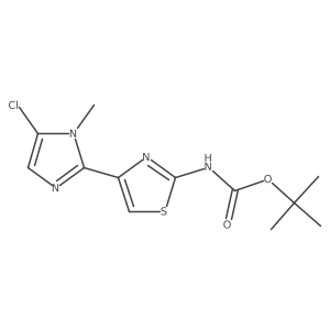 tert-butyl N-[4-(5-chloro-1-methyl-1H-imidazol-2-yl)-1,3-thiazol-2-yl]carbamate结构式