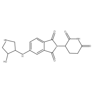 rac-2-(2,6-dioxopiperidin-3-yl)-5-{[(3R,4S)-4-hydroxypyrrolidin-3-yl]amino}-2,3-dihydro-1H-isoindole-1,3-dione结构式