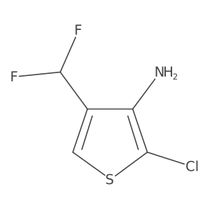 2-Chloro-4-(difluoromethyl)thiophen-3-amine结构式