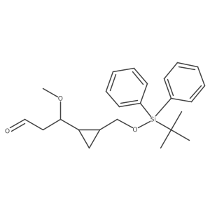 (R)-3-((1R,2R)-2-(((tert-Butyldiphenylsilyl)oxy)methyl)cyclopropyl)-3-methoxypropanal Structure