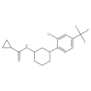 N-{1-[3-chloro-5-(trifluoromethyl)pyridin-2-yl]piperidin-3-yl}cyclopropanecarboxamide Structure