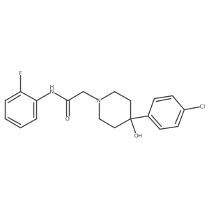 2-[4-(4-chlorophenyl)-4-hydroxypiperidin-1-yl]-N-(2-fluorophenyl)acetamide结构式