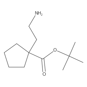 Tert-butyl 1-(2-aminoethyl)cyclopentane-1-carboxylate Structure