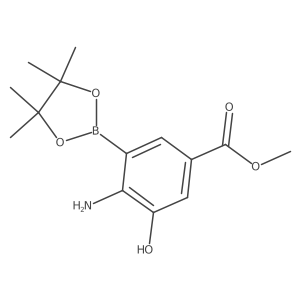 Methyl 4-amino-3-hydroxy-5-(4,4,5,5-tetramethyl-1,3,2-dioxaborolan-2-yl)benzoate结构式