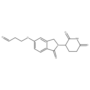 3-[2-(2,6-Dioxo-3-piperidyl)-1-oxo-isoindolin-5-yl]oxypropanal结构式