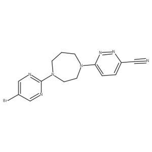 6-[4-(5-Bromopyrimidin-2-yl)-1,4-diazepan-1-yl]pyridazine-3-carbonitrile结构式