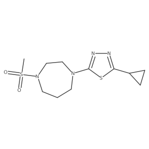 1-(5-Cyclopropyl-1,3,4-thiadiazol-2-yl)-4-methanesulfonyl-1,4-diazepane结构式