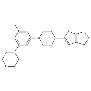 4-[4-(4-{4H,5H,6H-cyclopenta[d][1,3]thiazol-2-yl}piperazin-1-yl)-6-methylpyrimidin-2-yl]morpholine Structure