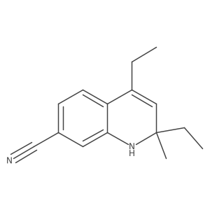2,4-Diethyl-2-methyl-1,2-dihydro-7-quinolinecarbonitrile结构式