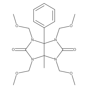 Tetrahydro-1,3,4,6-tetrakis(methoxymethyl)-3a-methyl-6a-phenylimidazo[4,5-d]imidazole-2,5(1H,3H)-dione Structure