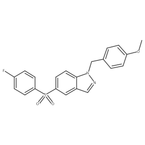 1h-Indazole,5-[(4-fluorophenyl)sulfonyl]-1-[(4-methoxyphenyl)methyl]- Structure