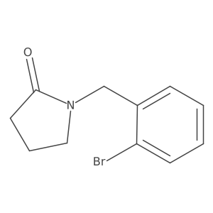 1-[(2-Bromophenyl)methyl]pyrrolidin-2-one Structure