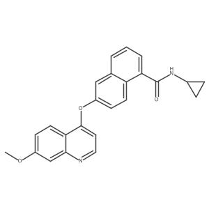 N-Cyclopropyl-6-[(7-methoxy-4-quinolinyl)oxy]-1-naphthalenecarboxamide结构式