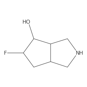 rel-(3aS,4R,5R,6aR)-5-fluorooctahydrocyclopenta[c]pyrrol-4-ol结构式