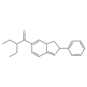 (2R)-N,N-diethyl-2-phenyl-2,3-dihydroimidazo[1,2-a]pyridine-6-carboxamide结构式