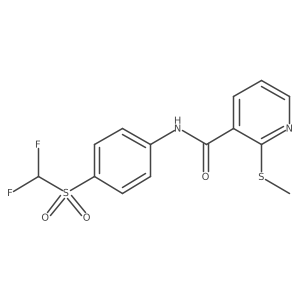 N-(4-difluoromethanesulfonylphenyl)-2-(methylsulfanyl)pyridine-3-carboxamide Structure