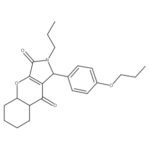 1-(4-propoxyphenyl)-2-propyl-4a,5,6,7,8,8a-hexahydro-1H-chromeno[2,3-c]pyrrole-3,9-dione Structure