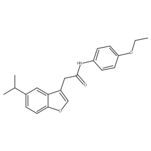 N-(4-ethoxyphenyl)-2-[5-(propan-2-yl)-1-benzofuran-3-yl]acetamide结构式
