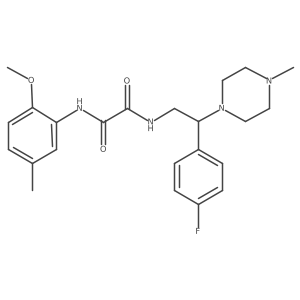 N1-(2-(4-fluorophenyl)-2-(4-methylpiperazin-1-yl)ethyl)-N2-(2-methoxy-5-methylphenyl)oxalamide Structure