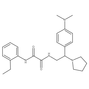 N1-(2-(4-(dimethylamino)phenyl)-2-(pyrrolidin-1-yl)ethyl)-N2-(2-ethylphenyl)oxalamide结构式