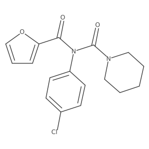 N-(4-chlorophenyl)-N-(furan-2-carbonyl)piperidine-1-carboxamide结构式