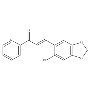 (E)-3-(6-bromobenzo[d][1,3]dioxol-5-yl)-1-(pyridin-2-yl)prop-2-en-1-one结构式