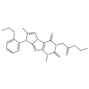 ethyl 2-(8-(2-ethoxyphenyl)-1,7-dimethyl-2,4-dioxo-1H-imidazo[2,1-f]purin-3(2H,4H,8H)-yl)acetate Structure