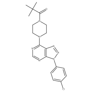 1-(4-(3-(4-chlorophenyl)-3H-[1,2,3]triazolo[4,5-d]pyrimidin-7-yl)piperazin-1-yl)-2,2-dimethylpropan-1-one结构式