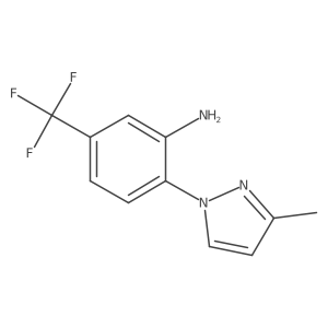 2-(3-Methyl-1H-pyrazol-1-YL)-5-(trifluoromethyl)aniline结构式