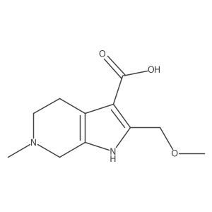 2-(Methoxymethyl)-6-methyl-1,4,5,7-tetrahydropyrrolo[2,3-c]pyridine-3-carboxylic acid结构式