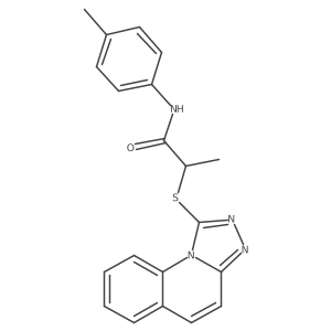 N-(4-methylphenyl)-2-([1,2,4]triazolo[4,3-a]quinolin-1-ylthio)propanamide结构式