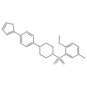 3-(Furan-2-yl)-6-[4-(2-methoxy-5-methylbenzenesulfonyl)piperazin-1-yl]pyridazine Structure