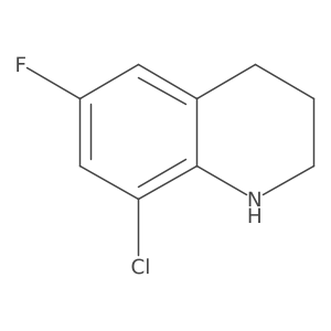8-Chloro-6-fluoro-1,2,3,4-tetrahydroquinoline结构式