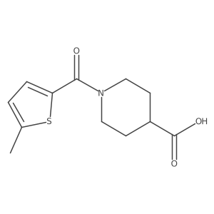 1-(5-Methylthiophene-2-carbonyl)piperidine-4-carboxylic acid结构式